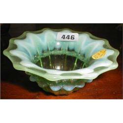 A C19th Vaseline glass preserve dish...