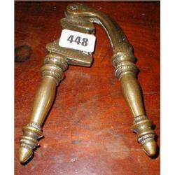 A pair of C19th brass tobacco cutters...