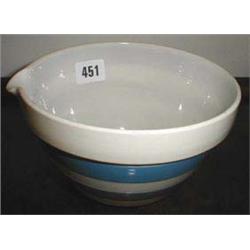 A T G Green Cornish ware mixing bowl with ...
