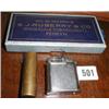 Image 1 : A Ronson lighter, a brass lighter and a bo...