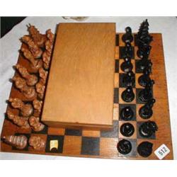 A hand-made chess set...