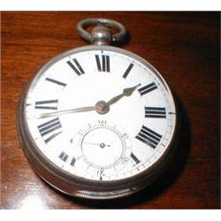 A silver pocket watch - hallmark for Londo...