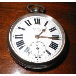 An English lever silver cased pocket watch...
