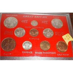 A George VI coin sets - farthing to half c...