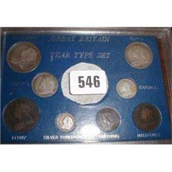 A Victorian coin sets - farthing to half c...