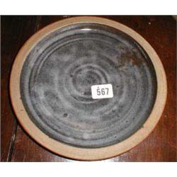 A Bernard Leech studio pottery plate...