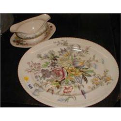 A Johnson Bros "Windsor Ware" oval meat pl...