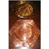 Image 1 : A Beaten copper Art Nouveau plate together...