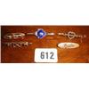 Five gold bar broaches (only one with hall...