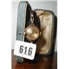 A Swiss made ladies rose gold wrist watch,...