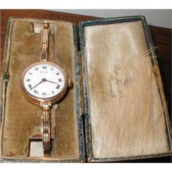A ladies c1930's solid gold Rolex wrist wa...
