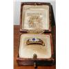 A good quality pale-blue sapphire and diam...