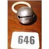 A child's silver rattle dated 1908...