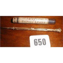 A C19th gold propelling pencil with chased...