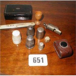 A quantity of mainly silver thimbles, Vict...
