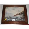Image 1 : A framed and glazed oil on board signed T ...