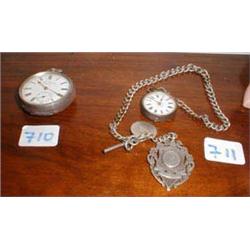 A silver pocket watch "Samuel Edgcumbe" of...
