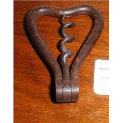 A late C19th harp corkscrew with double he...