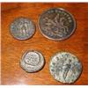 Image 1 : Three Roman coins and a token...