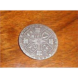 A 1787 George III 6d coin...