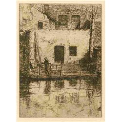 Beurdeley "Un Coin À Bruges" Original Etching