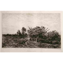 Charles Daubigny Original Etching