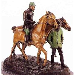 "Before The Race" Bronze Sculpture - De Vains