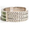 Image 3 : Navajo 3-Row Gaspeite Sterling Silver Cuff Bracelet - Francis