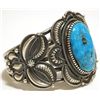 Image 2 : Old Pawn Navajo Kingman Turquoise Sterling Silver Cuff Bracelet - Kirk Smith