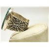 Image 3 : Navajo Kingman Turquoise Sterling Silver Tufacast Men's Ring - Philander B Begay