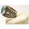 Image 3 : Old Pawn Navajo Turquoise Sterling Silver Men's Ring - Henry Sam