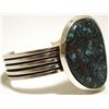 Image 2 : Zuni Black Matrix Turquoise Sterling Silver Cuff Bracelet - Ric Laselute