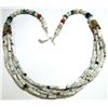 Image 5 : Navajo Howlite & Multi-Stone 6-Strand Necklace - Tommy Singer