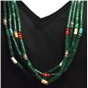 Image 2 : Navajo 4-Strand Malachite & Multi-Stone Necklace - Tommy Singer