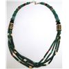 Image 4 : Navajo 4-Strand Malachite & Multi-Stone Necklace - Tommy Singer