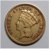 Image 1 : 1854 $3 gold, VF/XF attractive original patina