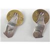 Image 1 : Sterling Wolf Howling Pierced Earrings