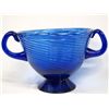 Image 3 : Cobalt Blue Glass Punch Bowl With Ladle