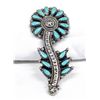 Image 1 : Zuni Petit Point Turquoise Sterling Pin