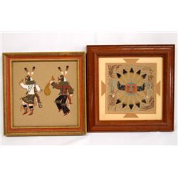 2 Framed Navajo Sand Paintings