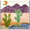 Image 2 : Hand Painted Framed Tile Southwest Scene -Hagstrom