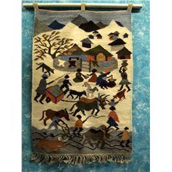 Lesotho, Africa Woven Wool Wall Tapestry