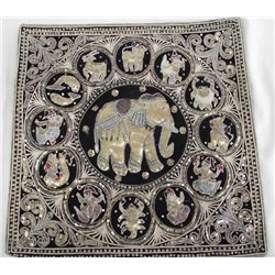Thailand Kalaga Elephant Decorative Pillow Cover