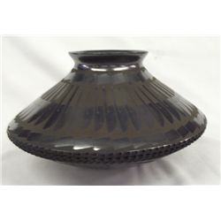 Mata Ortiz Black on Black Large Bowl - Lucie Zeta