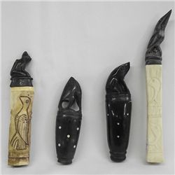 Lombok, Indonesia Carved Bone and Horn Herb Boxes