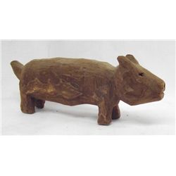 Hand Carved Folk Art Wooden Bear