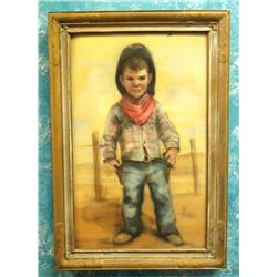Painting of Young Cowboy-Gerda Christofferson