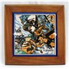 Image 1 : Spanish Made Don Quixote Tile in Wooden Frame