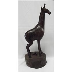 Wood Carved African Giraffe