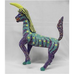 Oaxacan Mexican Carved and Painted Unicorn